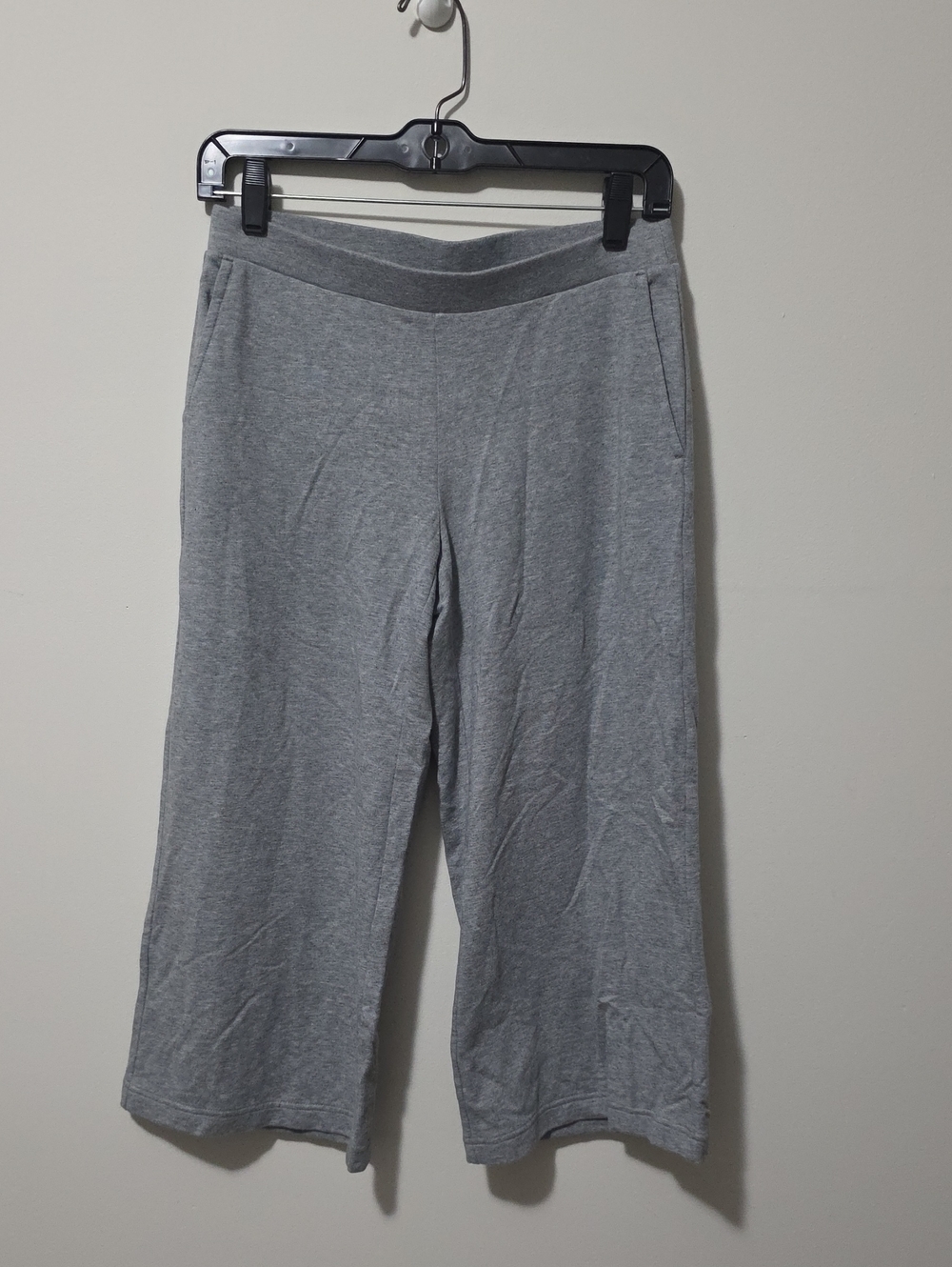 J Jill Pure Jill Full Leg Cropped Knit Pants Grey XSP XS Petite